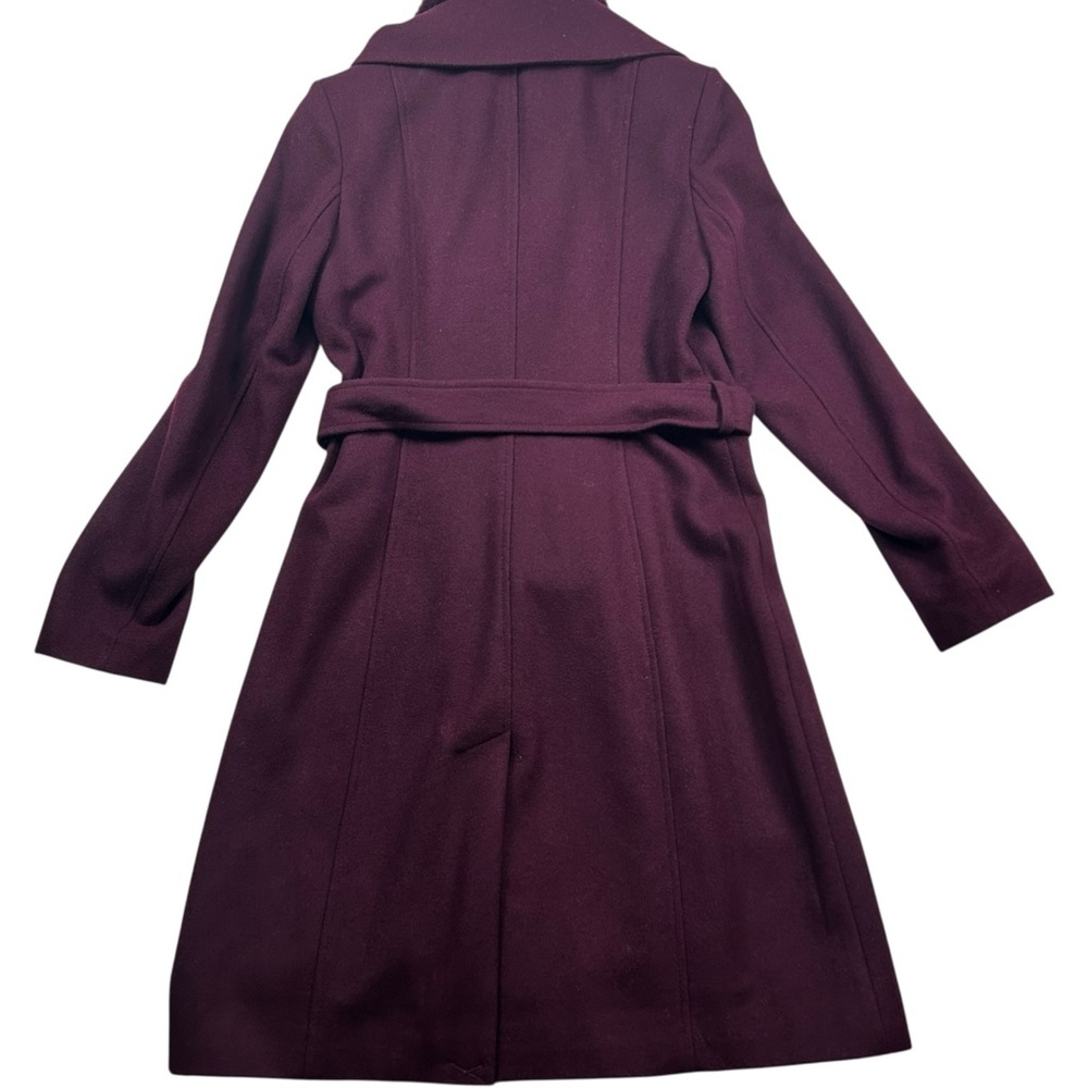 Sam Edelman Burgundy Wool Peacoat w/ Faux Fur Trim – Sz 6 | $360 Retail - Picture 3 of 13